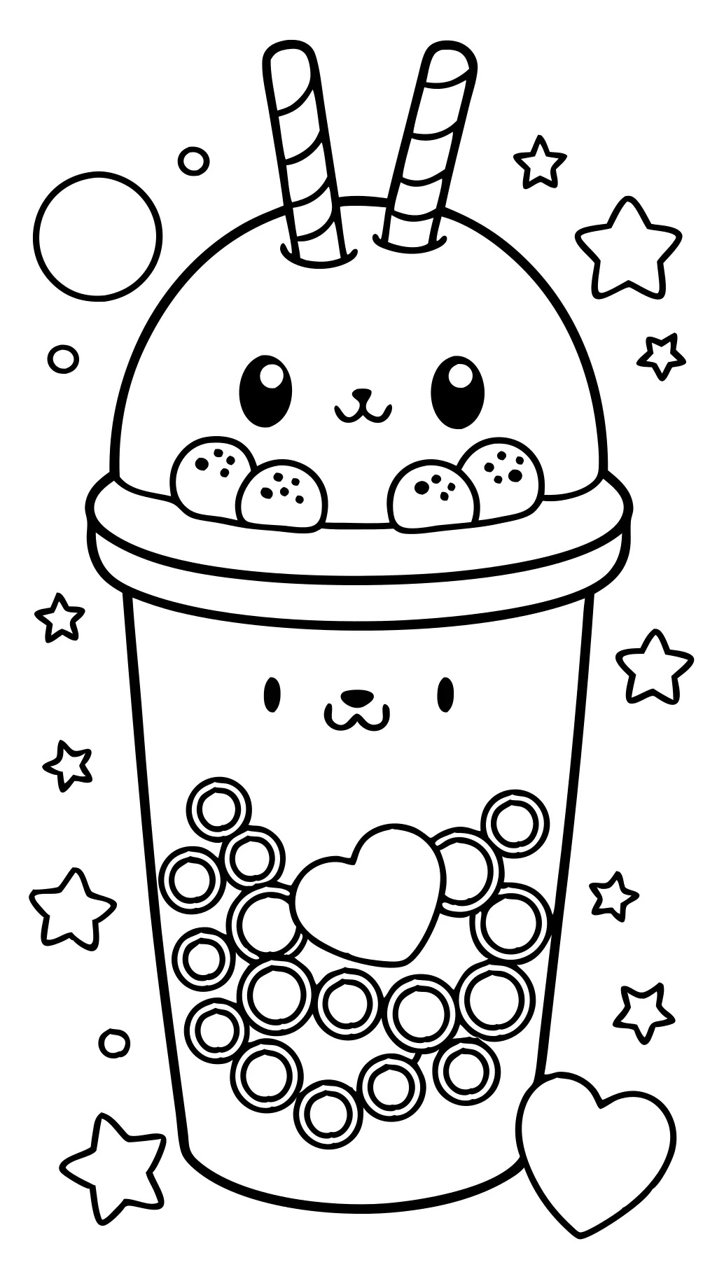 Páginas para colorear de Boba de Cinnamoroll